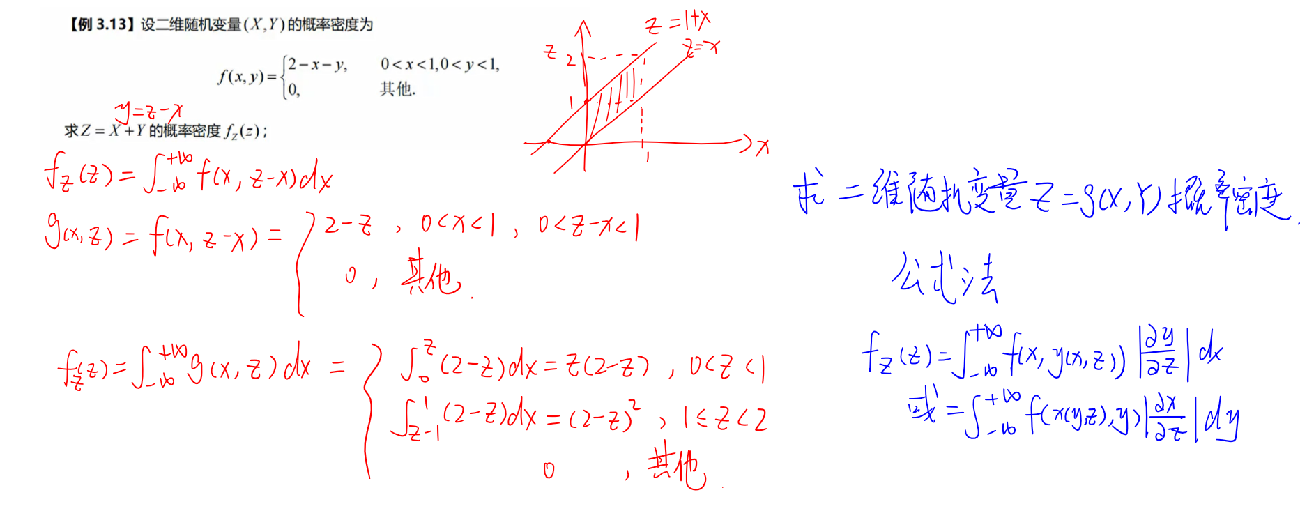 求二维随机变量概率密度 公式法