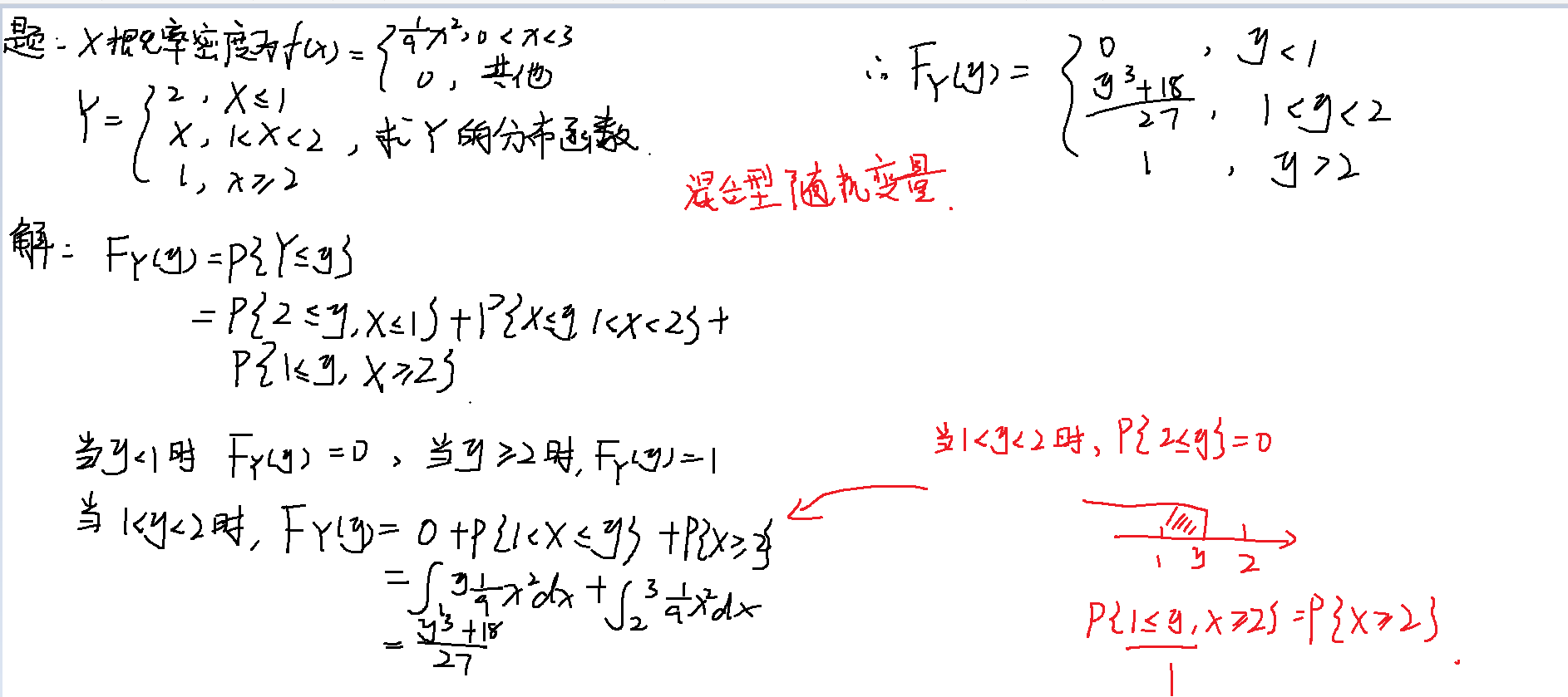 混合型随机变量函数例题1