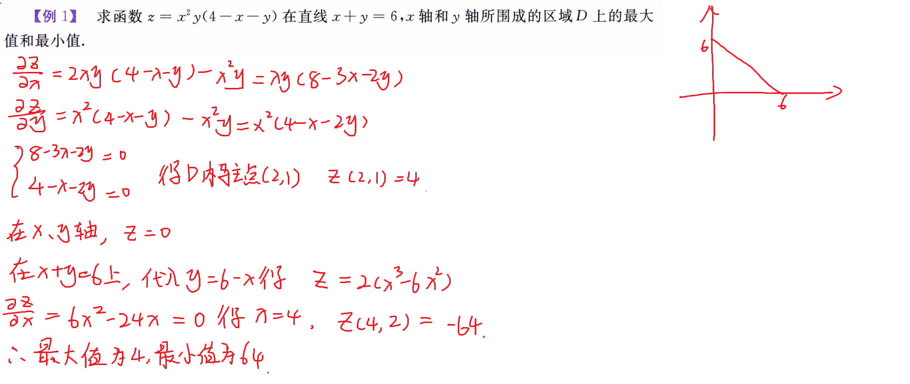 有条件极值 直接代入